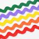 Flat Woven Rainbow Rick Rack Trim For Home Textile