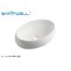 Egg Shaped Ceramic Art Basin Commercial Ceramic Basin Sink Bowl White Color