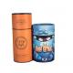 Customized Paper Cans Packaging Box Recyclable Kraft / Cardboard Round Shape Gift Box