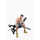 Adjustable Rugged Commercial Flat Incline Bench With Leg Extension