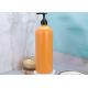 25mm Orange Shampoo Plastic Pump Dispenser Bottles 900ml