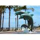 300cm High Patina Bronze Dolphin Sculpture For Landscape Decor