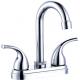 Chrome Centerset Bathroom Faucet High Arc Bathroom Faucet Deck Mounted