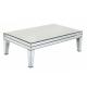Beveled Edge Rectangular Mirrored Coffee Table For Living Room Clear Mirror