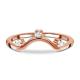 14K Rose Gold Real Diamond Jewellery , Round Real Fancy Diamond Anniversary Rings