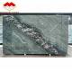 Modern Hotel Dining Table with Polished Green Marble Surface and Custom Graphic Design