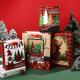 Red Lattice Santa Claus Gift Packaging ECO Friendly Paper Bag 33*9*7cm