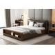 Soft Bedhead  Black Solid Wood Bed Frame King Size Modern Style Highly Endurable