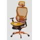 PP GF Yellow Ergonomic Office Chair With Footrest Breathable