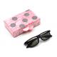 Multi Glitter Pink Dressing Acrylic Clutch Bag With Grey Dots Large Space Design