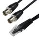 RJ45/RJ48 Male to Dual BNC Female Adapter Cable for T1/E1 Interface Signal Transmission   Coaxial Converter SplitterA