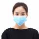 Breathable Disposable Mouth Mask , Blue Face Mask Multi Layered Stereo Design