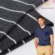 Pique Elasticity Wear Resistant Striped Cotton Fabric For Polo Shirt