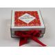 High End Flat Magnetic Closure Gift Box With Ribbon Luxury Carton Paper Folding
