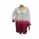 Dip Dye Front Neck With Embroidery Shirts For Women Plus Size Fashion Women's Blouses