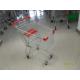 Zinc Plating Powder Coating Grocery Shopping Cart With Anti UV Handle 100L
