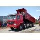 Stock Howo 371hp 8x4 Heavy Duty Dump Truck For Promotion In Red Color