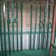 Galvanized Square Cast Iron Fence Post With Plastic Caps Green Color 2000mm Height