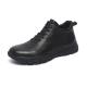 Velvet Sock Black Lace Up Mens Leather Casual Boots