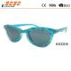 Hot sale style of kids sunglasses , plastic bule frame with cute pattern,suitable for girls