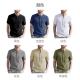 Stand Up Collar Heavyweight T Shirt Sport Breathable Short Sleeve