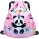 Gym Beach Swim Travel Panda Mini Bag Backpack for Kids With 2 Water Bottle Holder