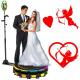 115CM 100CM Glass 360 Photo Booth Machine For Video Commercial Wedding
