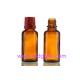 30ml amber reagent glass bottle for liquids with tamper evidient caps