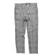 Light Gray CHECK Mens Slim Fit Suit Trousers Office Business Classic