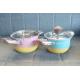 6pcs Stainless Steel Cookware Sets Casserole Carrier Insulated Coating Non Stick