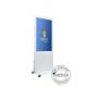 Win7 White Color 46 Inch Floor Stand Digital Signage Touch Screen With Wheel