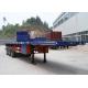 Container Carrying Flatbed Semi Trailer Truck 3 Axles 30-60 Tons 13m