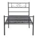 Environmental Metal Platform Bed , Black Cast Iron King Size Bed Frame