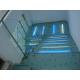 Light Blue Anti Slip Glass Stair Treads, Shock Resistant Anti Skid Laminated Glass