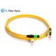 Ribbon Fiber Optic Cable Types SM OM3 12 Fiber MPO Female To MPO Female
