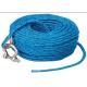 Blue polypropylene auto tow rope automatic tow rope towing car rope with shackle