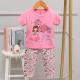 No Itching Spring Short Sleeve Cotton Pajama Set For 50cm - 87cm Bust