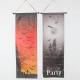 Halloween Flag Banner Bat and haunted house