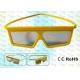 Yellow Circular polarized 3D glasses for home 3D TV