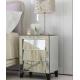 Cant Three Drawers Mirror Night Stand Cabinet Table for Bedroom Furniture