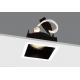 GU10 LED Recessed Downlight 30 Degree Tilt Steel Punch Body Interior Square Shape