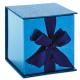 Navy Glitter 4x4 Small Gift Box With Shredded Paper Filler