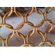 Gold Color Stainless Steel Decorative Ring Mesh Curtain For Architecture Design