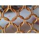 Rose Gold Metal Ring Mesh Curtain 15mm For Architecture Design