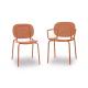 Pink Minimalist Dining Chairs PP Polypropylene Plastic Chair