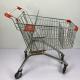 CE 125L Supermarket Shopping Trolley With Metal Wire Spacer 4 PU Wheels