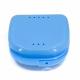 Colorful Orthodontic Denture Cleaner Container For Mouthguards