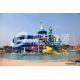 Family Commercial Aqua Playground Fiberglass Slides for Theme Parks Games