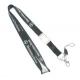 Customized Black Cell Phone Neck Lanyard , Smartphone Neck Strap With Company Logo