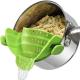 Hands - Free Kitchen Gadget Tools Silicone Clip On Pasta Food Strainer For Pots